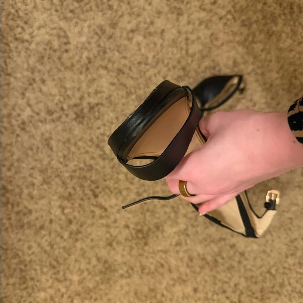 MICHAEL Black Ankle Strap Heels - Picture 3 of 4